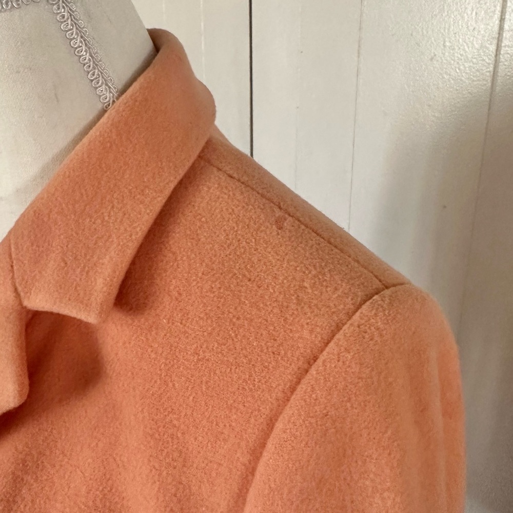 Harve Benard Holtan Orange Creamsicle Blazer Wool Size 8 - Picture 3 of 9